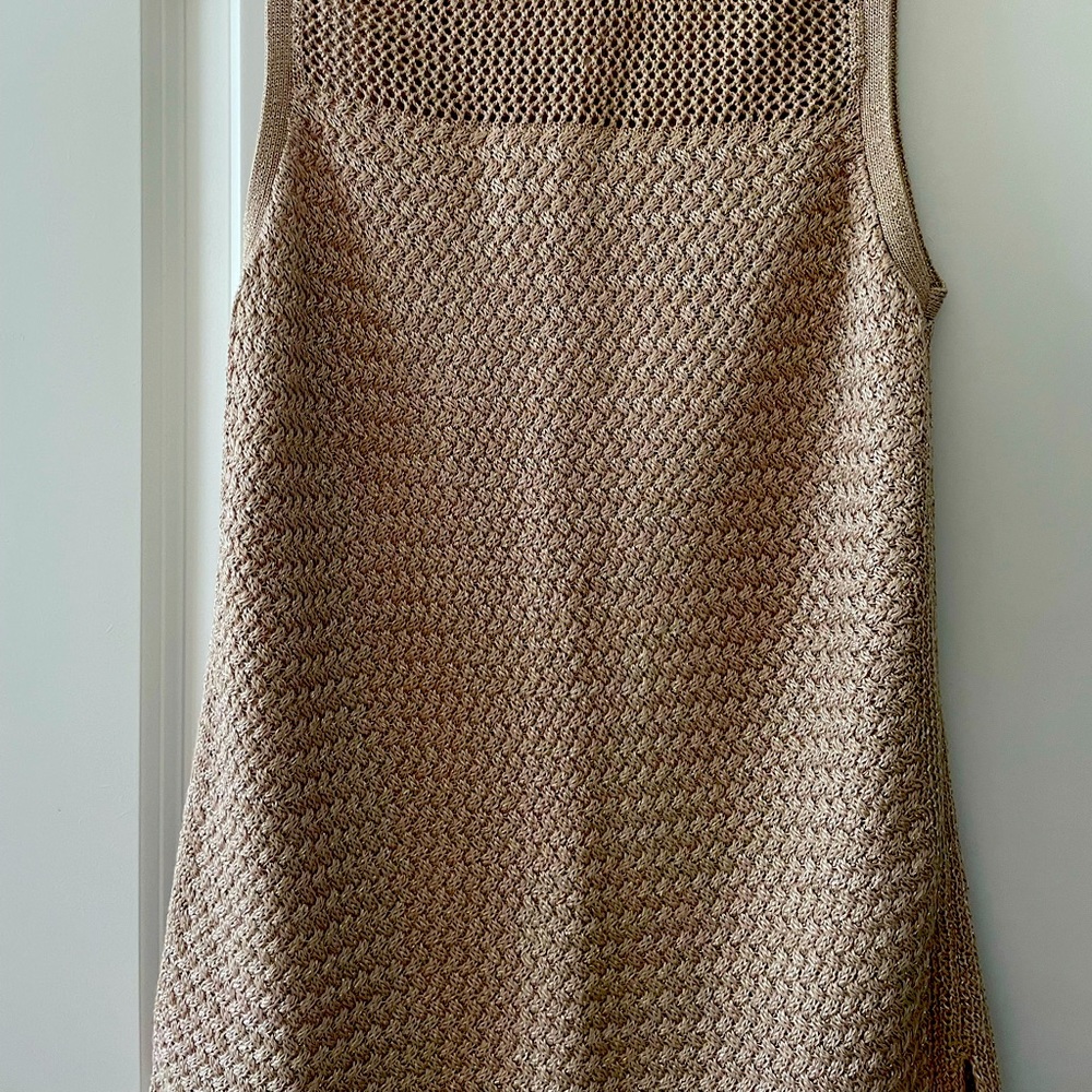 Gold Sleeveless sweater